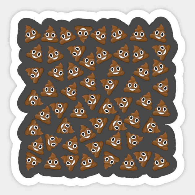 Pile of Poo Poop Emoji Pattern Pile Of Poo Emoji Pattern Sticker